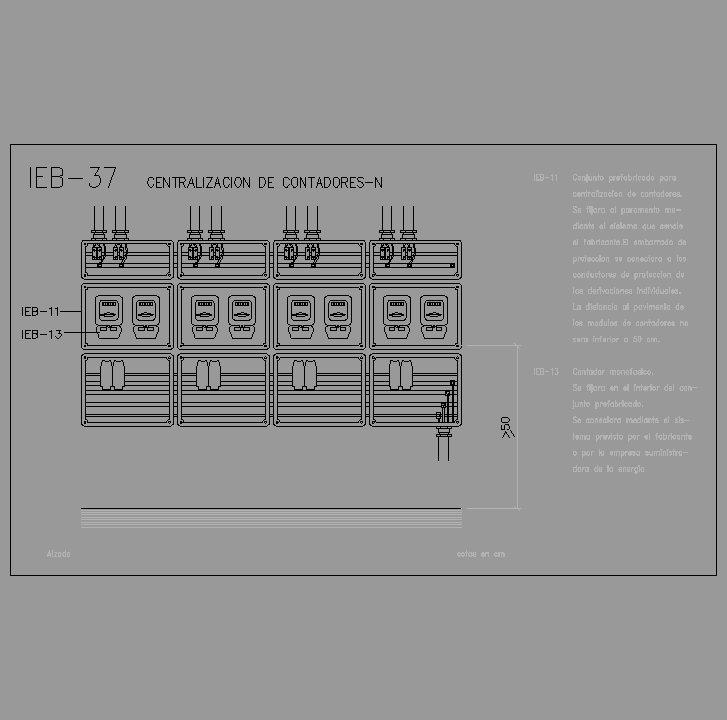 Bloque Autocad Centralización de contadores-N